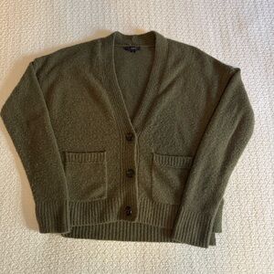 J. Crew Green Knit Cardigan - Size Medium